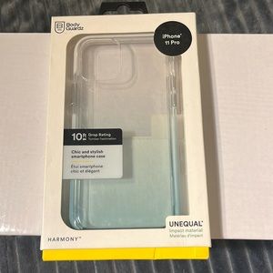 Body Guardz iPhone 11Pro Clear & Slightly Mint Green Brand New In Box Case.